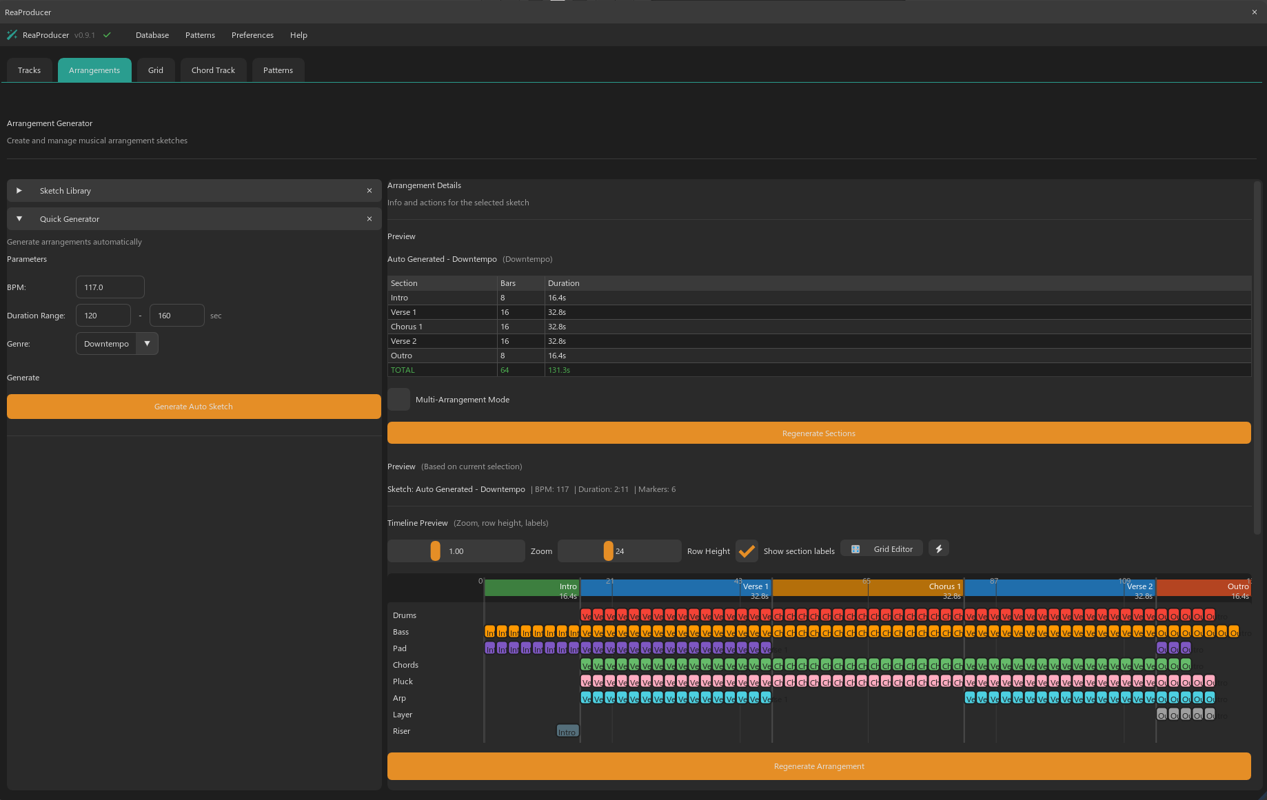 ReaProducer - Arrangement Generator